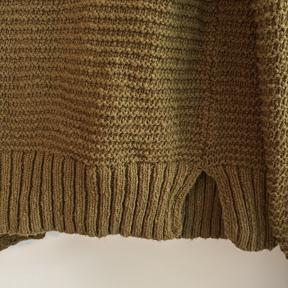 Madewell heavy knit open front cardigan with large ruffle - Picture 7 of 10